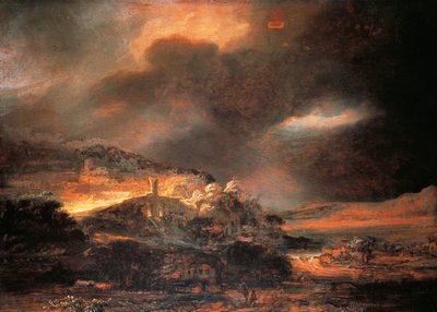 Paesaggio tempestoso, c.1637/38 da Rembrandt Harmensz. van Rijn