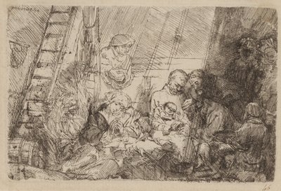 La circoncisione nella stalla da Rembrandt van Rijn