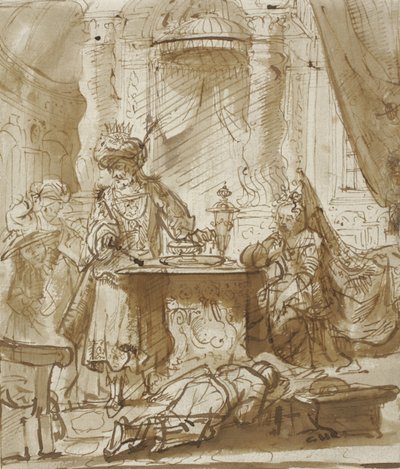 La Degradazione di Aman davanti ad Assuero ed Ester da Rembrandt van Rijn