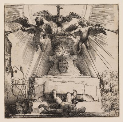 La fenice o la statua rovesciata da Rembrandt Harmensz. van Rijn