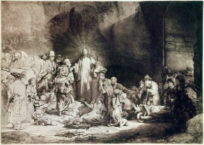 Il pezzo da cento fiorini o Gesù guarisce i malati (incisione a bulino di Harmenszoon van Rijn detto Rembrandt) da Rembrandt van Rijn