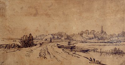 Veduta di Sloten, c.1650 da Rembrandt Harmensz. van Rijn