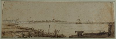Veduta del fiume IJ dal Diemerdijk, c.1650 da Rembrandt Harmensz. van Rijn