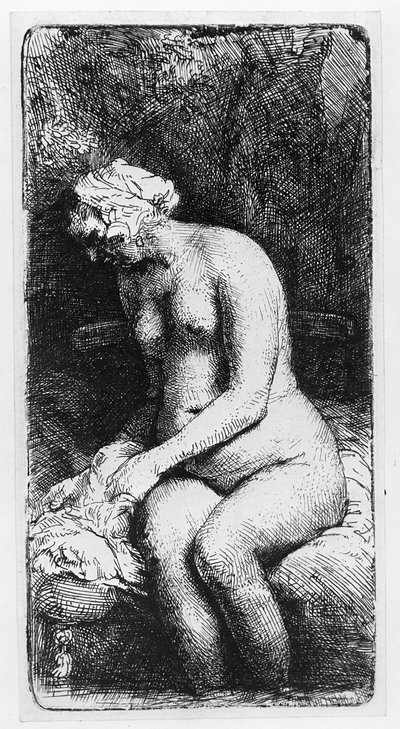 Donna che fa il bagno da Rembrandt van Rijn