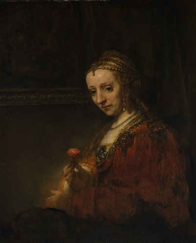 Donna con un garofano da Rembrandt van Rijn