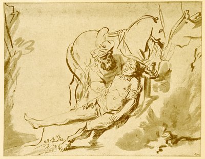 Il Buon Samaritano esamina il ferito da Rembrandt van Rijn