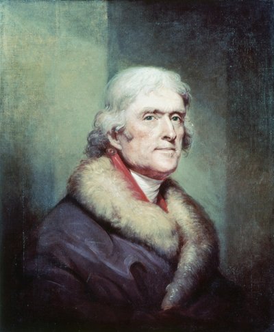 Ritratto di Thomas Jefferson (1743 - 1826) di Peale Rembrandt (1778 - 1860) da Rembrandt Peale