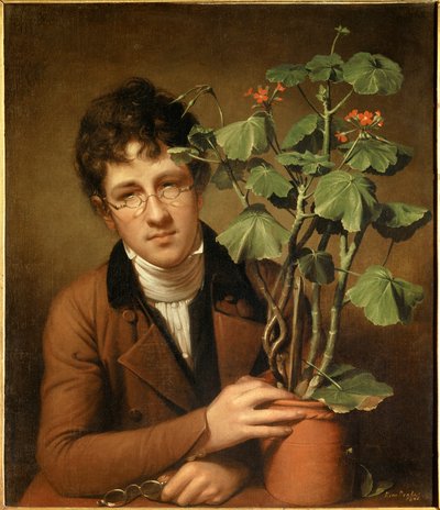 Ritratto del pittore Rubens Peale con un geranio da Rembrandt Peale