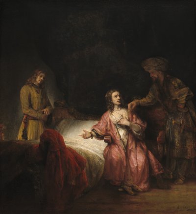 Giuseppe accusato dalla moglie di Potifar da Rembrandt Workshop