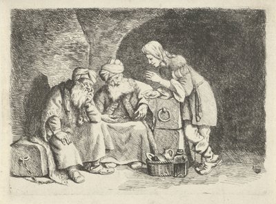 Giuseppe interpreta i sogni del panettiere e del coppiere da Rembrandt van Rijn (follower of)