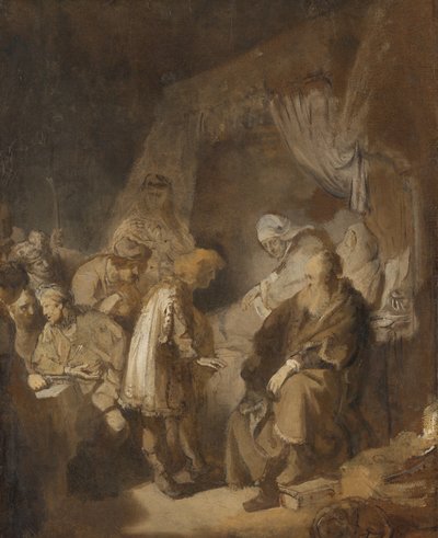 Giuseppe racconta i suoi sogni da Rembrandt van Rijn (signed by artist)