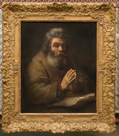 Un uomo barbuto con cappello, c. 1655-1660 da Rembrandt van Rijn