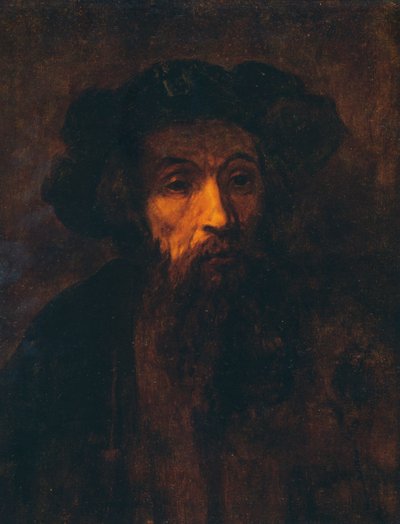 Un uomo barbuto con un berretto, 1657, 1903 da Rembrandt van Rijn