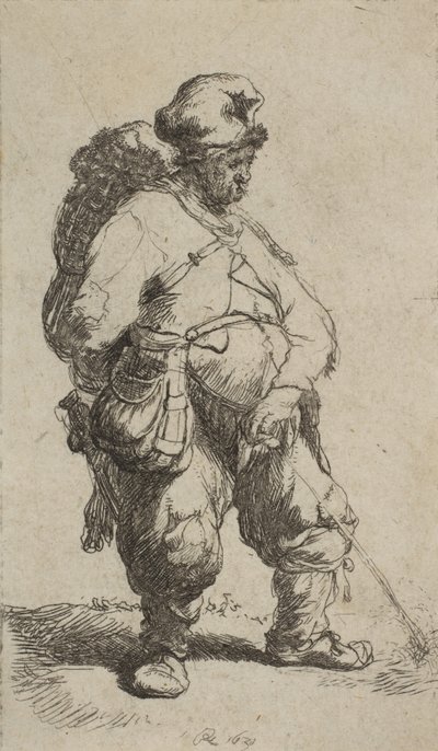 Un Uomo che Urina, 1630 da Rembrandt van Rijn