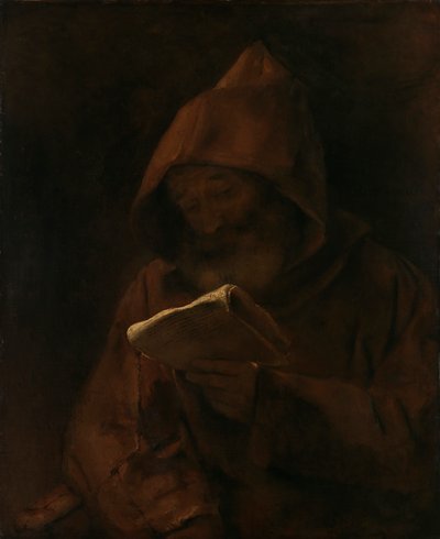 Un monaco che legge, 1661 da Rembrandt van Rijn