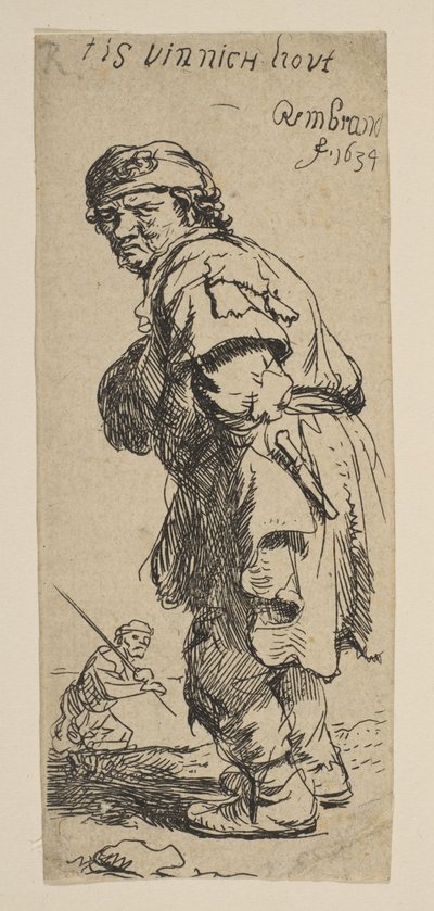 Un contadino che chiama: T is vinnich kout, 1634 da Rembrandt van Rijn
