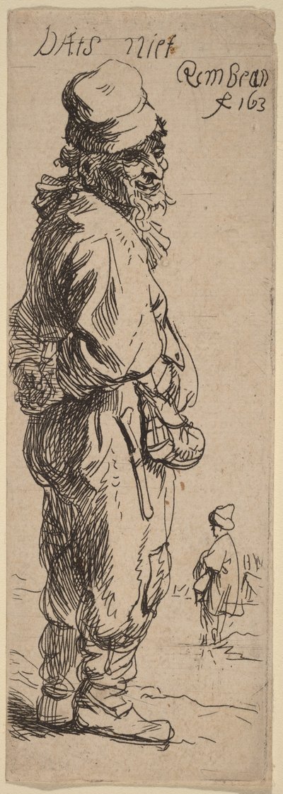 Un contadino risponde: «Dats niet» (Non è niente) da Rembrandt van Rijn