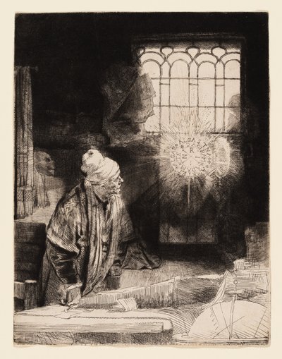 Uno studioso nel suo studio (Faust) da Rembrandt van Rijn