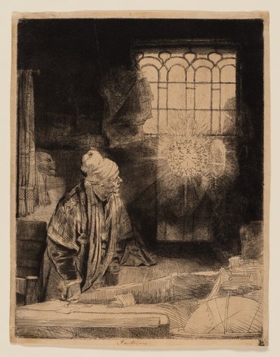 Uno Studioso nel Suo Studio (Faust) da Rembrandt van Rijn