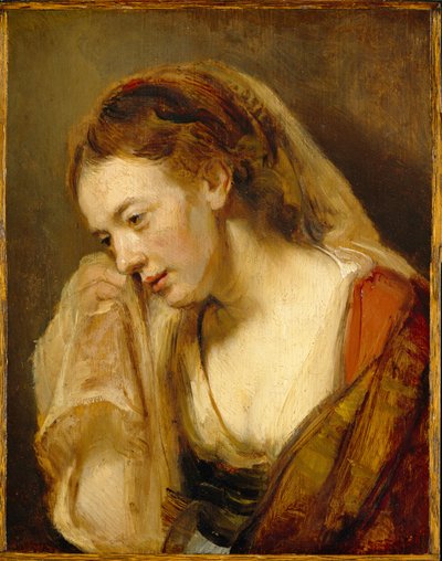 Una donna che piange, c.1647 da Rembrandt van Rijn