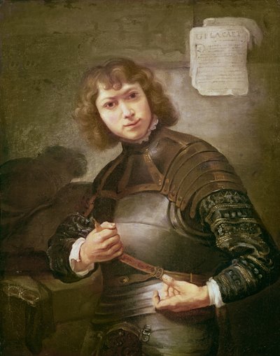 Un giovane in armatura da Rembrandt van Rijn