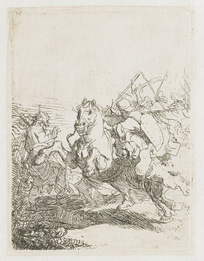 Uno scontro di cavalleria da Rembrandt van Rijn