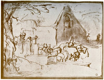 Scena di un cortile agricolo, 1913 da Rembrandt van Rijn