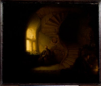 Un filosofo in meditazione da Rembrandt van Rijn