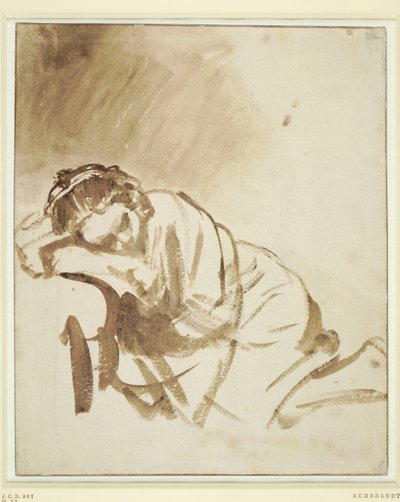 Una giovane donna che dorme Hendrickje Stoffels, ca 1654 da Rembrandt van Rijn