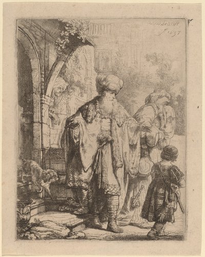 Abramo scaccia Agar e Ismaele da Rembrandt van Rijn