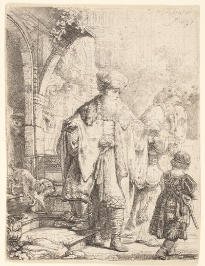 Abramo scaccia Agar e Ismaele da Rembrandt van Rijn