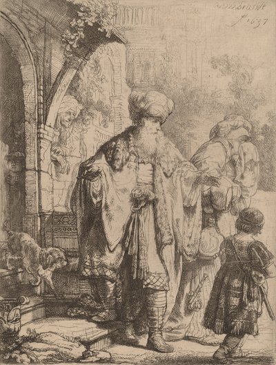 Abramo scaccia Agar e Ismaele da Rembrandt van Rijn