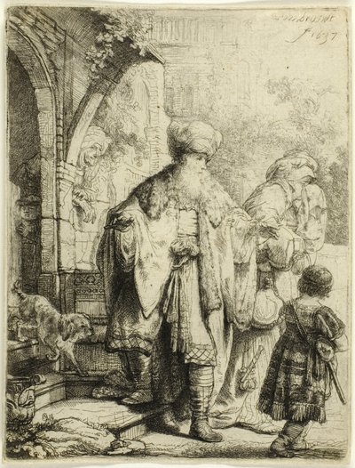 Abramo scaccia Agar e Ismaele da Rembrandt van Rijn