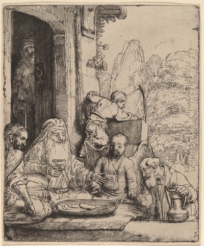 Abramo che Ospita gli Angeli da Rembrandt van Rijn