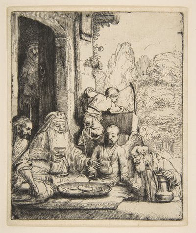 Abramo che ospita gli angeli, 1656 da Rembrandt van Rijn