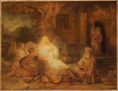 Abramo riceve i tre angeli, 1646 da Rembrandt van Rijn