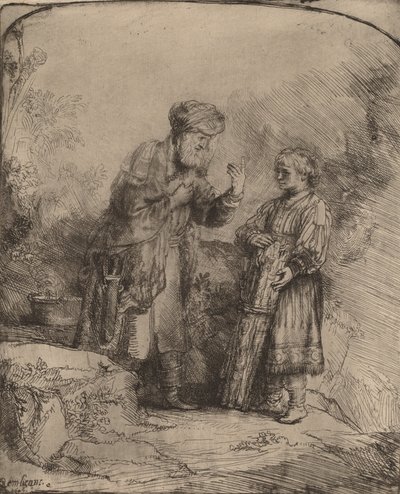 Abramo e Isacco, 1645 da Rembrandt van Rijn