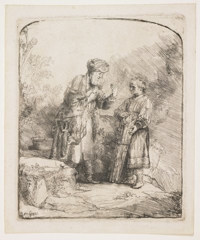Abramo e Isacco, 1645 da Rembrandt van Rijn