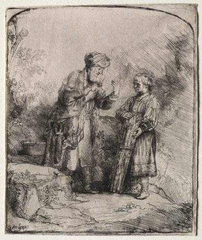 Abramo e Isacco, 1645 da Rembrandt van Rijn
