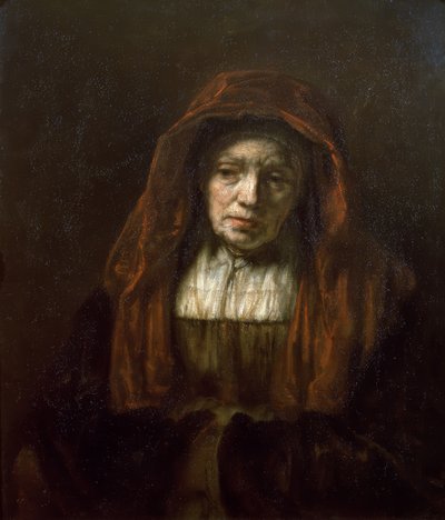 Vecchia donna con fazzoletto da Rembrandt van Rijn