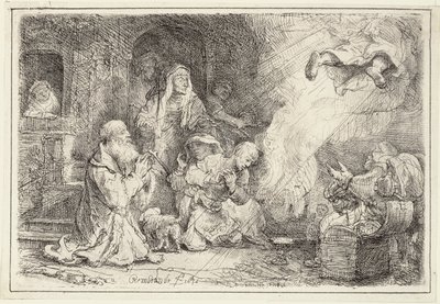 Angelo che si allontana dalla famiglia di Tobia, 1641 da Rembrandt van Rijn