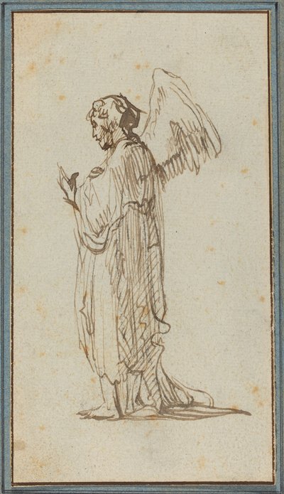 Angelo in piedi da Rembrandt van Rijn