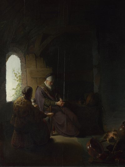 Anna e il cieco Tobia, c.1630 da Rembrandt van Rijn