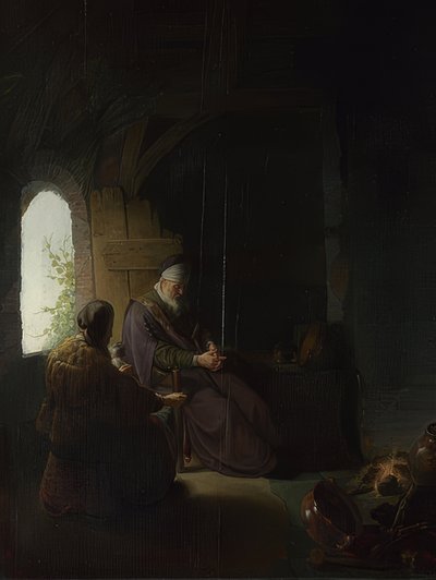 Anna e il cieco Tobia da Rembrandt van Rijn