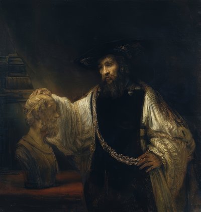 Aristotele davanti al busto di Omero. 1653 da Rembrandt van Rijn