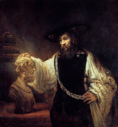 Aristotele davanti al busto di Omero da Rembrandt van Rijn