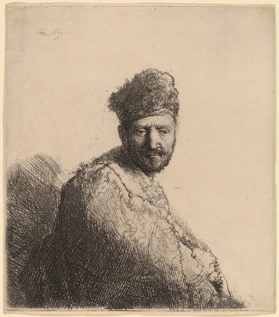 Uomo barbuto, con cappello e veste orientale: il padre dell
