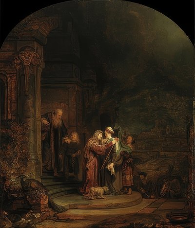 Incontro di Maria ed Elisabetta, 1640 da Rembrandt van Rijn