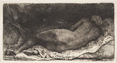 Ragazza africana nera sdraiata da Rembrandt van Rijn