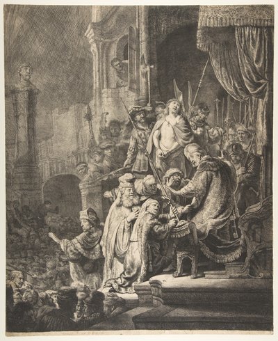 Cristo davanti a Pilato: la grande tavola da Rembrandt van Rijn